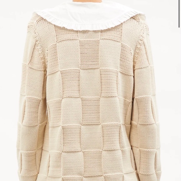 Ganni Chelsea Collar Cotton Collar Cardigan - Picture 3 of 8